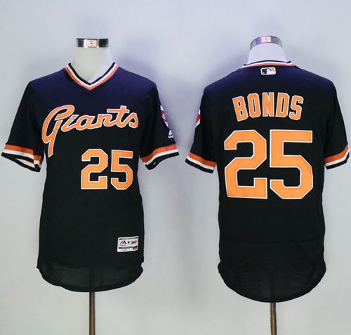 Giants #25 Barry Bonds Black Flexbase Authentic Collection Cooperstown Stitched MLB jerseys